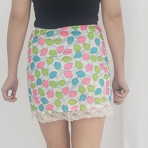 70s‎ Novelty Print Miniskirt Slip - Picture 3 of 5